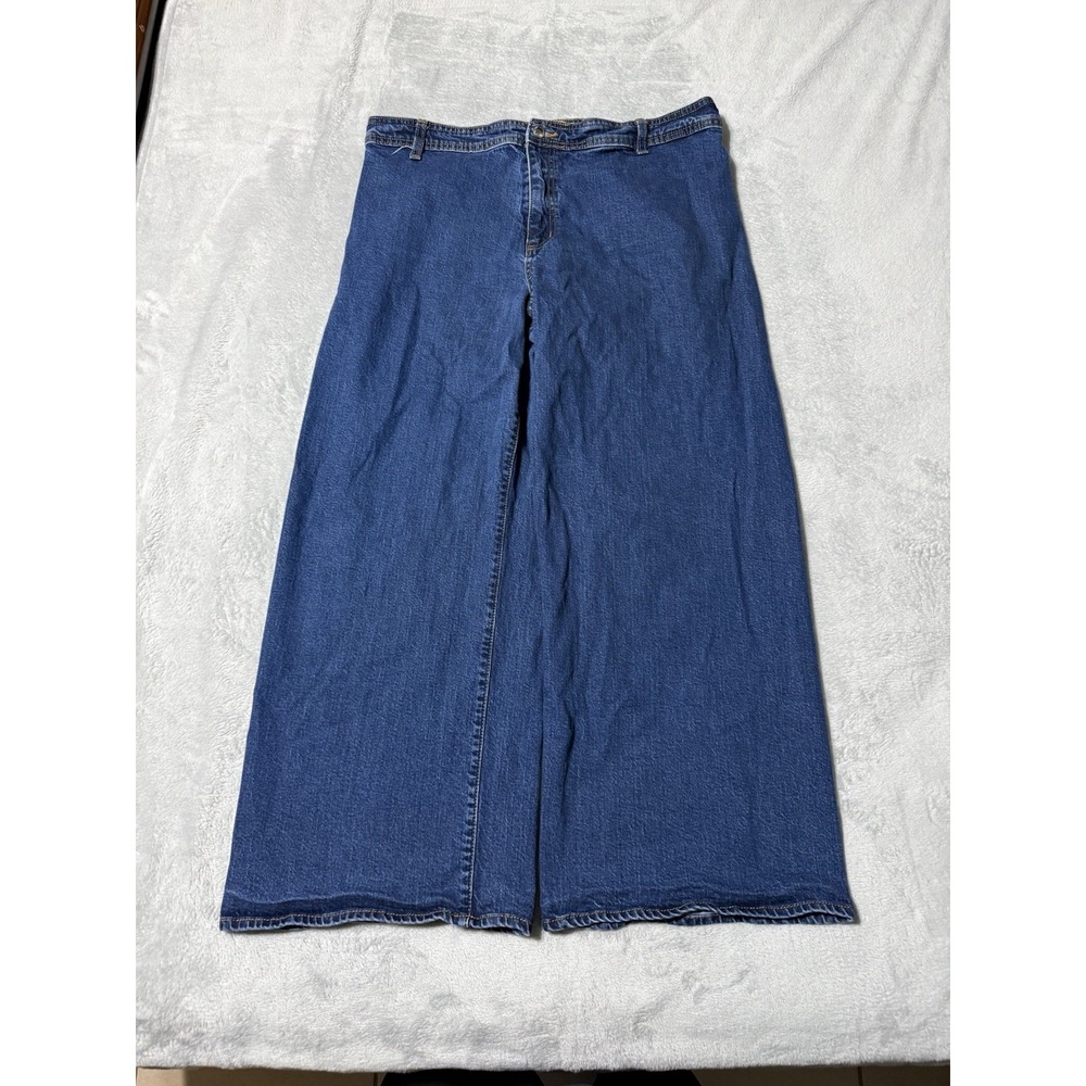 Universal Thread Jeans Womens 16 Blue High Rise Sailor Wide Leg Denim 36x27.5